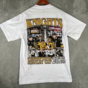 Vegas Golden Knights Tee Mens Large White 2023 Champions NHL Hockey Stanley Cup